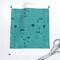 Modern Tech Motherboard Technology Retro Abstract Turquoise Computer Geometric Small Scale Custom Printed Fabric by Spoonflower Various Fabrics by the Yard or Fat Quarter